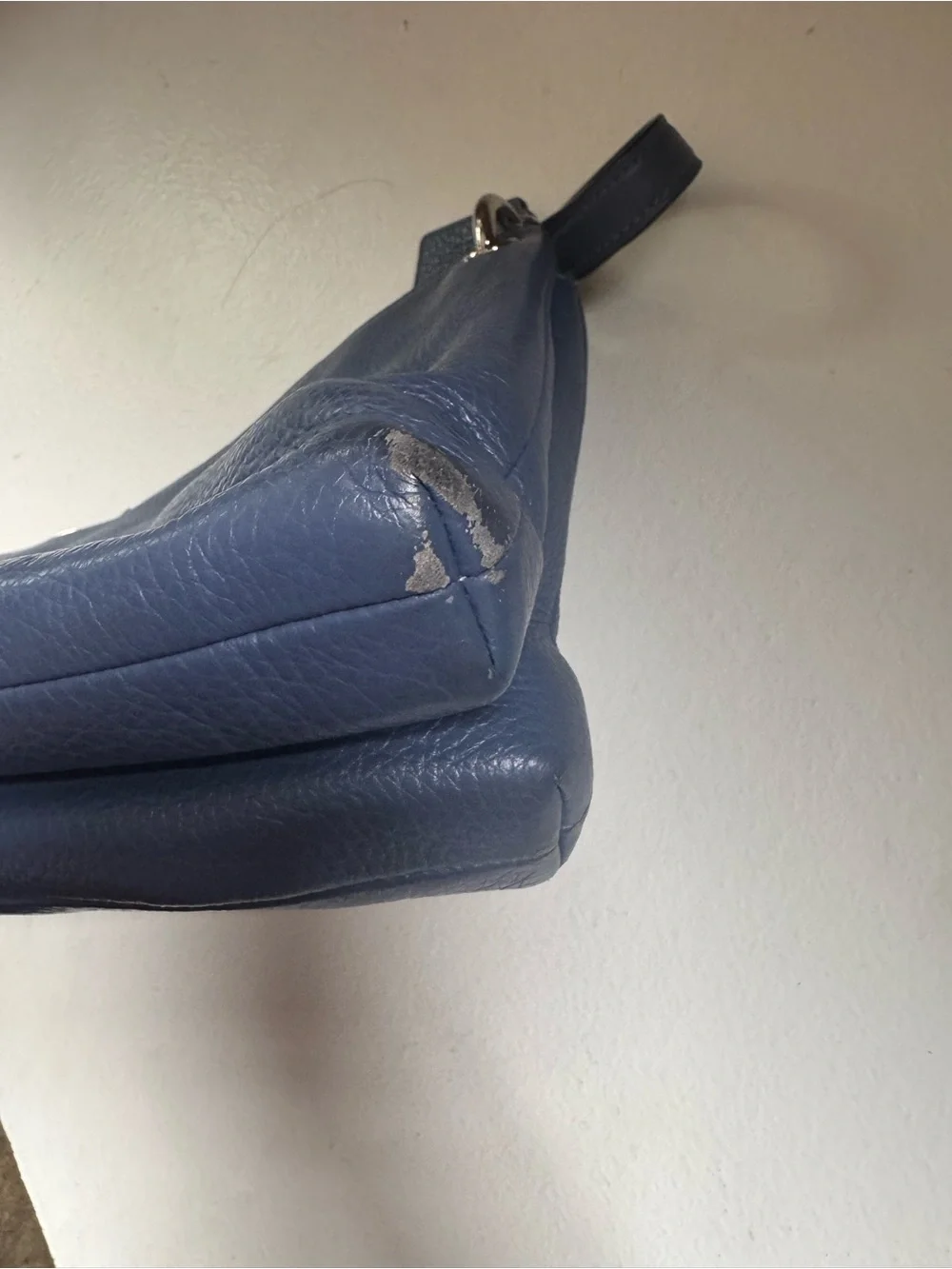 Coach Mia Crossbody bag in  pale blue pebbled leather